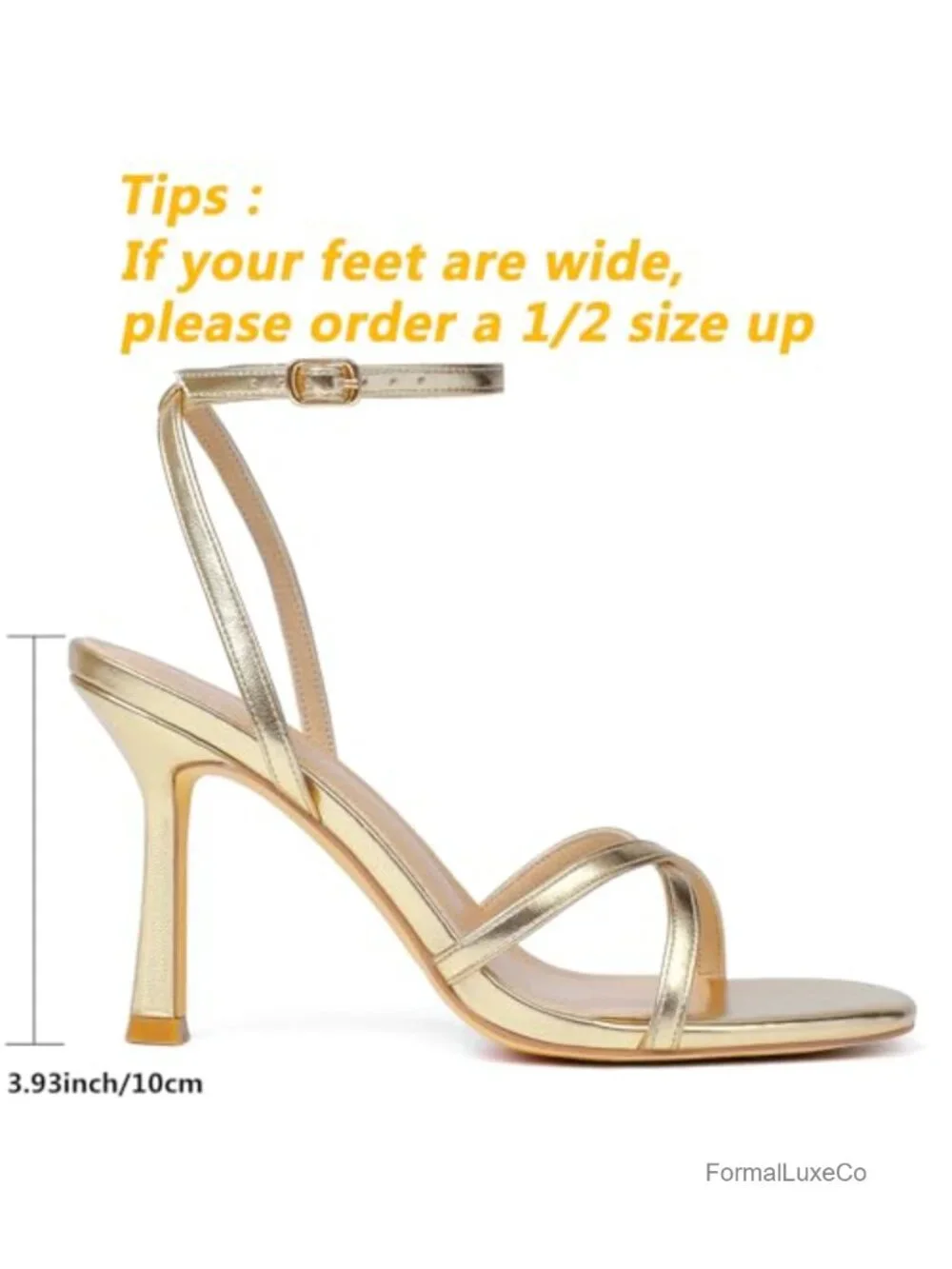 Strappy Heeled Sandals with Ankle Strap Stiletto Heels for Party Wedding